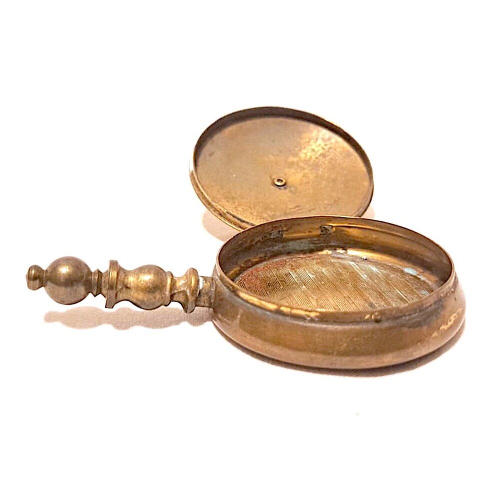 VINTAGE MINI BRASS POCKET ASHTRAY 3" Total in length